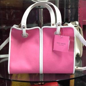 Pink and white kate spade ♠️ bag